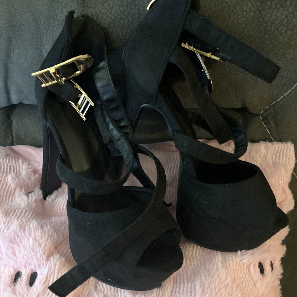 Black Suede Stilettos size37